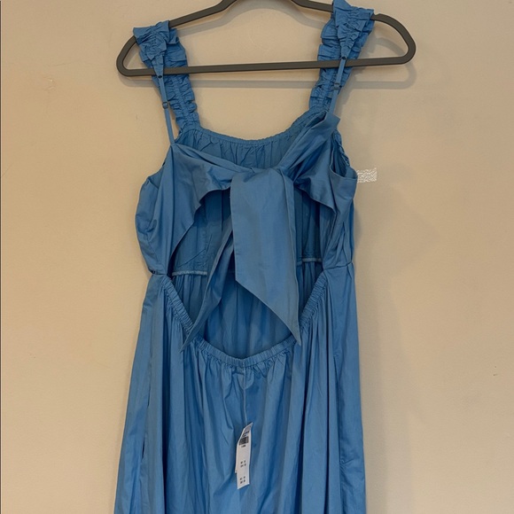 Abercrombie and fitch XL Light Blue Ruched Strap Maxi Dress - Picture 8 of 16